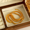 Stainless Steel Geometric Woven Chain Necklace For Women
