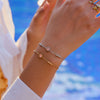 Stainless Steel Geometric Zircon Bracelet Electroplated Light Luxury Highgrade Jewelry