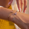 Stainless Steel Geometric Zircon Bracelet Electroplated Light Luxury Highgrade Jewelry
