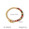 Stainless Steel Geometric Zircon Bracelet For Women