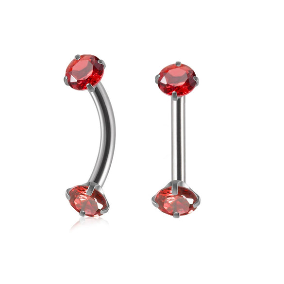 Stainless Steel Geometric Zircon Eyebrow Nails And Ear Cartilage Nails