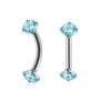 Stainless Steel Geometric Zircon Eyebrow Nails And Ear Cartilage Nails
