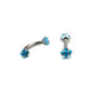 Stainless Steel Geometric Zircon Eyebrow Nails And Ear Cartilage Nails