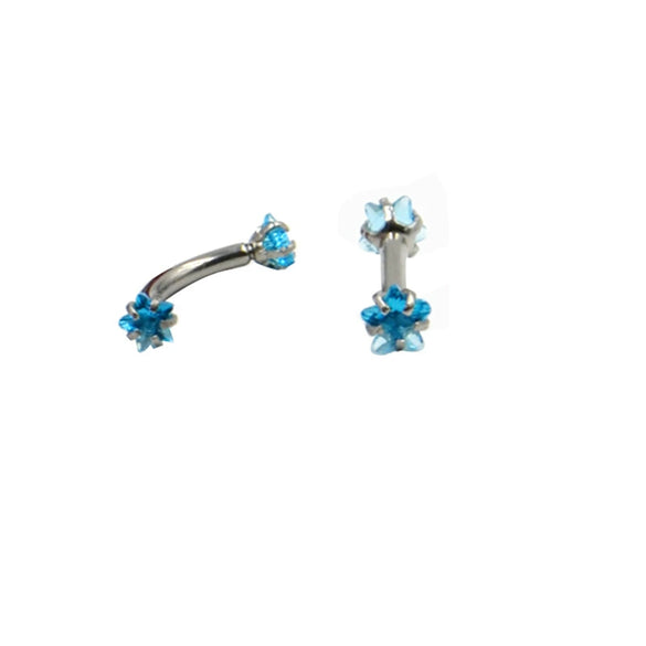 Stainless Steel Geometric Zircon Eyebrow Nails And Ear Cartilage Nails