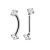 Stainless Steel Geometric Zircon Eyebrow Nails And Ear Cartilage Nails