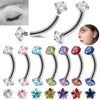 Stainless Steel Geometric Zircon Eyebrow Nails And Ear Cartilage Nails