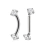 Stainless Steel Geometric Zircon Eyebrow Nails And Ear Cartilage Nails