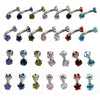 Stainless Steel Geometric Zircon Eyebrow Nails And Ear Cartilage Nails