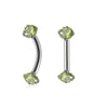 Stainless Steel Geometric Zircon Eyebrow Nails And Ear Cartilage Nails