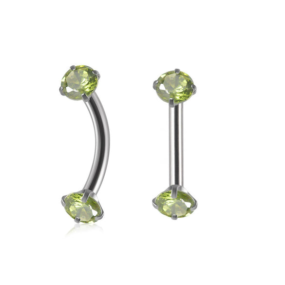 Stainless Steel Geometric Zircon Eyebrow Nails And Ear Cartilage Nails