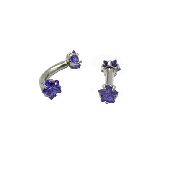 Stainless Steel Geometric Zircon Eyebrow Nails And Ear Cartilage Nails