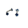 Stainless Steel Geometric Zircon Eyebrow Nails And Ear Cartilage Nails
