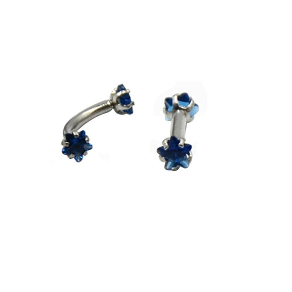 Stainless Steel Geometric Zircon Eyebrow Nails And Ear Cartilage Nails
