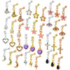 Stainless Steel Geometric Zircon Pendant Electroplating Fashion Earrings