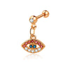 Stainless Steel Geometric Zircon Pendant Electroplating Fashion Earrings