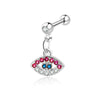 Stainless Steel Geometric Zircon Pendant Electroplating Fashion Earrings