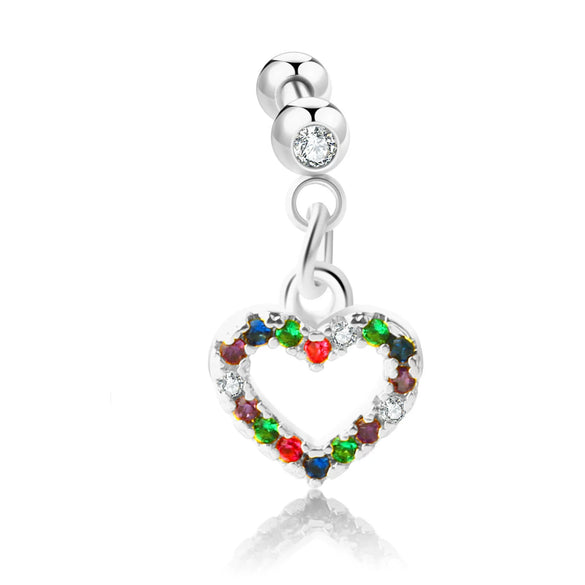 Stainless Steel Geometric Zircon Pendant Electroplating Fashion Earrings