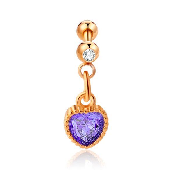 Stainless Steel Geometric Zircon Pendant Electroplating Fashion Earrings