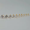 Stainless Steel Geometric Zircon Stud Earrings With Polishing Treatment