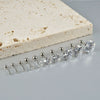 Stainless Steel Geometric Zircon Stud Earrings With Polishing Treatment