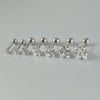 Stainless Steel Geometric Zircon Stud Earrings With Polishing Treatment