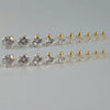 Stainless Steel Geometric Zircon Stud Earrings With Polishing Treatment