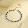 Stainless Steel Geometric Zircon Women's Fashionable Electroplated Bracelet