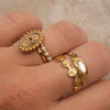 Stainless Steel Geometric Zircon Women's Ring Jewelry