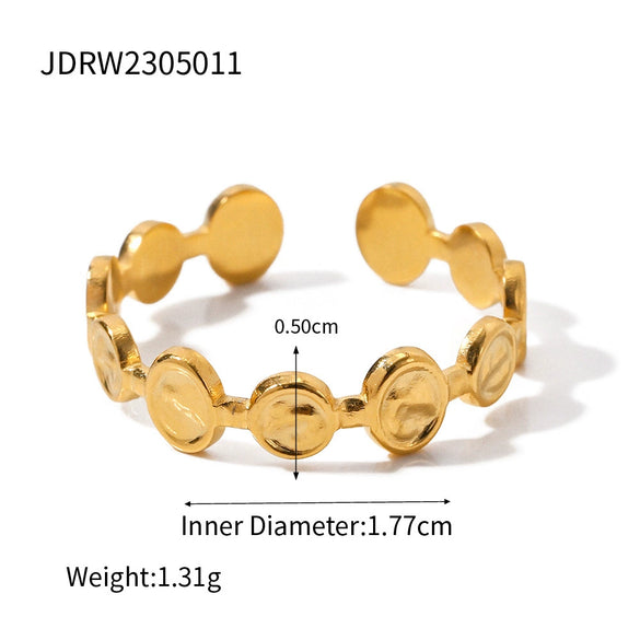 Stainless Steel Geometric Zircon Women's Ring Jewelry