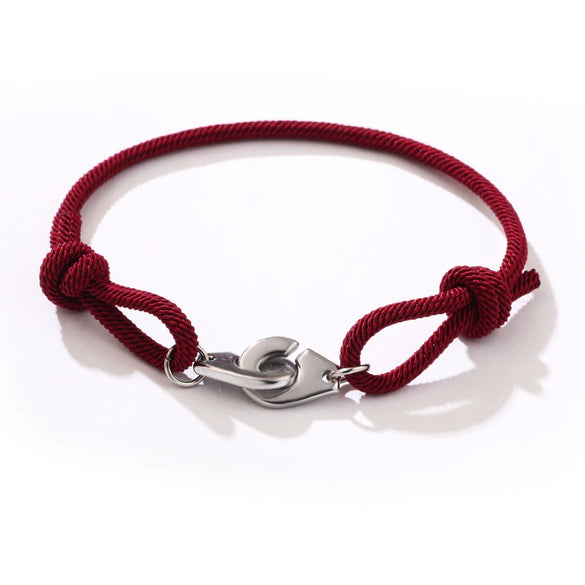 Stainless Steel Geometry Style Electroplated Ship Anchor And Rudder Adjustable Bracelet For Unisex