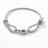 Stainless Steel Geometry Style Electroplated Ship Anchor And Rudder Adjustable Bracelet For Unisex