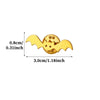 Stainless Steel Ghost Pumpkin Bat And Cat Brooches Electroplated Decorative Metal Badges For Unisex Clothing And Bags