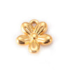 Stainless Steel Ginkgo Leaf And Pepper Leaves Flower Pendant Jewelry With Electroplating Treatment