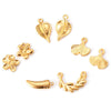 Stainless Steel Ginkgo Leaf And Pepper Leaves Flower Pendant Jewelry With Electroplating Treatment