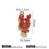 Stainless Steel Giraffe Duck Crayfish Pendant Jewelry Accessories With Electroplating