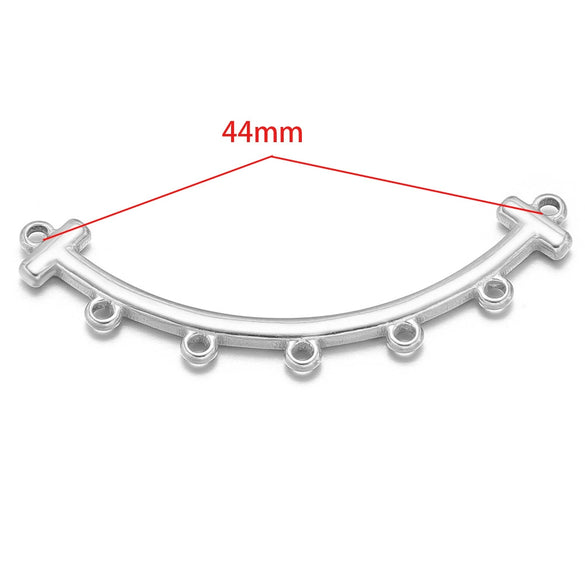 Stainless Steel Glossy Geometric Welding Multiring Jewelry Connector For Earrings Necklace Bracelet