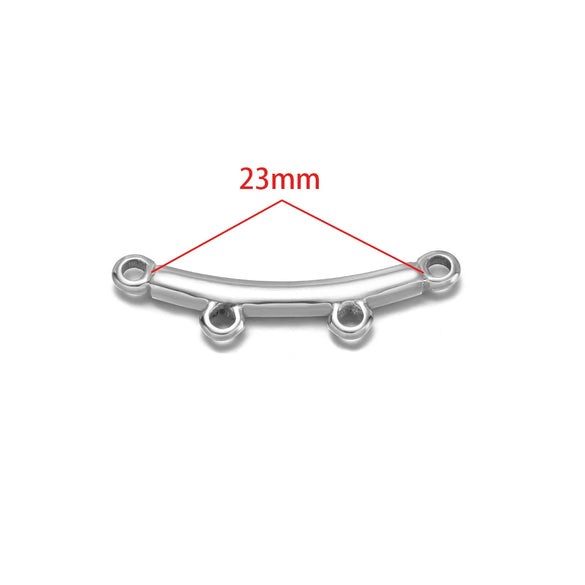 Stainless Steel Glossy Geometric Welding Multiring Jewelry Connector For Earrings Necklace Bracelet