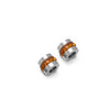 Stainless Steel Glossy Rhinestone Spacer Beads For Bracelet Electroplated Jewelry