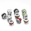 Stainless Steel Glossy Rhinestone Spacer Beads For Bracelet Electroplated Jewelry