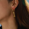 Stainless Steel Glow Boots Pendant Earrings Electroplated Unisex Jewelry