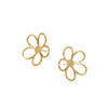 Stainless Steel Gold And Silver Color Matching Geometric And Flower Cut Out Electroplated Women's Earrings
