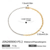 Stainless Steel Gold And Silver Contrast Twist Necklace Electroplating Jewelry For Women