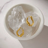 Stainless Steel Gold Circle Geometric Earrings For Women Electroplated Elegant High End Jewelry