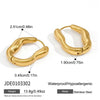 Stainless Steel Gold Circle Geometric Earrings For Women Electroplated Elegant High End Jewelry