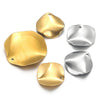 Stainless Steel Gold Electroplated Deformed Uneven Sequin Round Earrings Jewelry Accessories