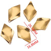 Stainless Steel Gold Electroplated Deformed Uneven Sequin Round Earrings Jewelry Accessories