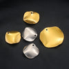 Stainless Steel Gold Electroplated Deformed Uneven Sequin Round Earrings Jewelry Accessories