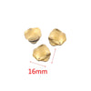 Stainless Steel Gold Electroplated Deformed Uneven Sequin Round Earrings Jewelry Accessories