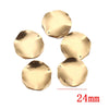 Stainless Steel Gold Electroplated Deformed Uneven Sequin Round Earrings Jewelry Accessories