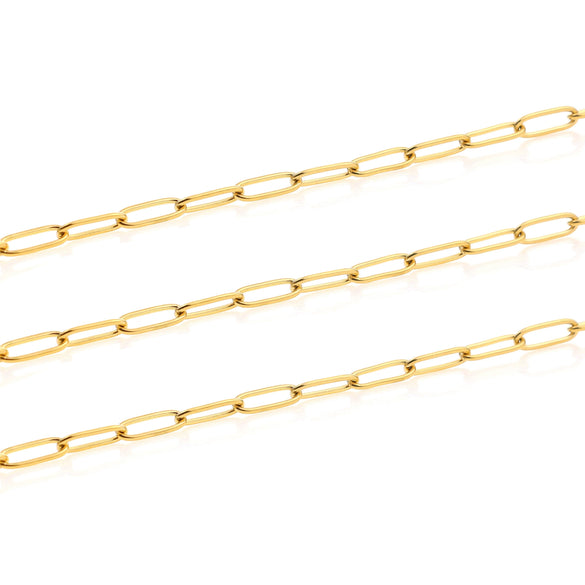 Stainless Steel Gold Oval Cross Weld Chain Electroplated Diy Accessories